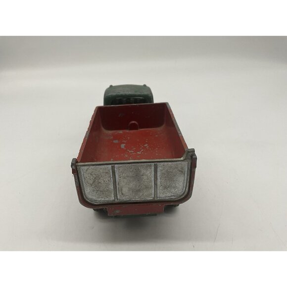 Hubley Vintage Diecast Green And Red #469 476 Kiddie Toy Dump Truck 9" Long x 3" - Picture 6 of 15